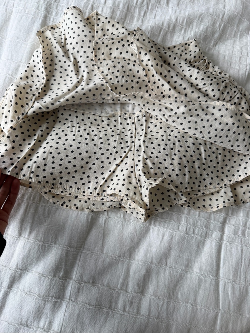 Zara Cream Skort with Black Polka Dots - Picture 5 of 5